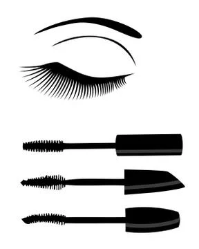 Eye With Long Lashes Illustrazione stock