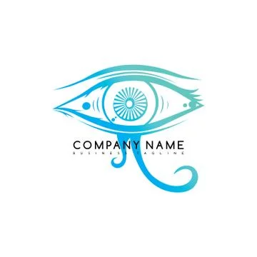 Eye look see logo logotype template vector art Illustrazione stock