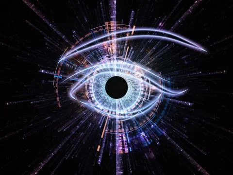 Eye of the machine Stock Illustration
