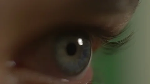 Eye Macro Eyeball Moving Quick Shifty Paranoid Worried Stock Footage 220305486
