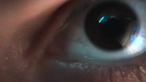 EYE MACRO SOCIAL MEDIA SCROLL 2 Stock Footage 305497406