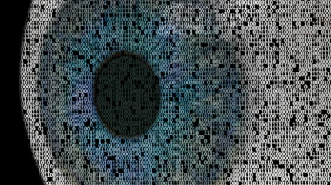 Eye made from data. Video stock 32720360