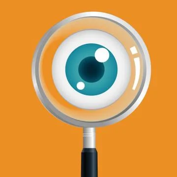 Eye magnify Stock Illustration