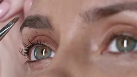 Eye make-up close-up Stock Footage 195599922