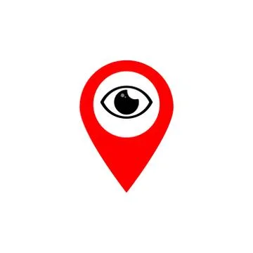 Eye map pointer  vector design template illustration 스톡 일러스트