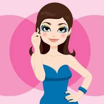 Eye Mascara Makeup Stock Illustration