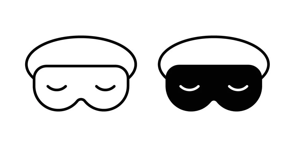 Eye mask icon for design projects and web UI 库存插图