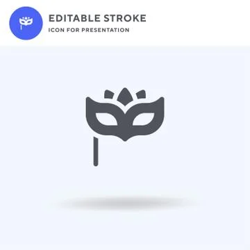 Eye Mask icon vector, filled flat sign, solid pictogram isolated on white, logo Stock Illustration