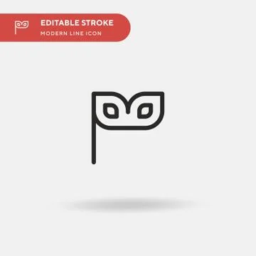 Eye Mask Simple vector icon. Illustration symbol design template for web mobi Stock Illustration