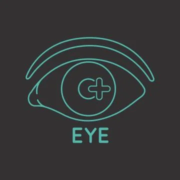 Eye medical Flat logo vector Stock Illustration
