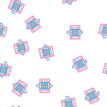 Eye with mesh ophthalmology vector seamless pattern Illustrazione stock
