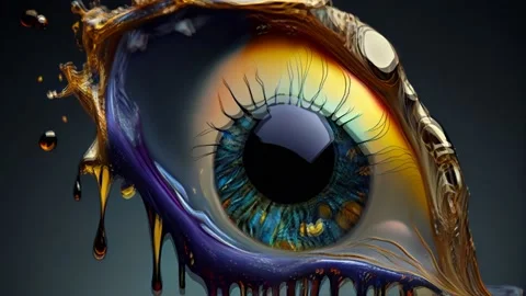 Eye Monster scan and recognition - 3D rendered animation Stock Footage 232515933