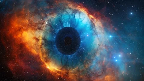 Eye nebula in space Stock Footage 242001613