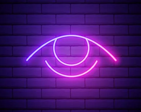 Eye neon icon. Elements of media, press set. Simple icon for websites, web de イラスト素材