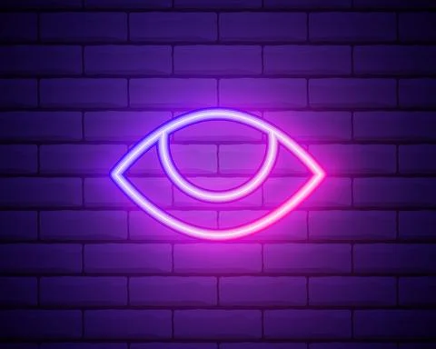 Eye neon icon. Elements of media, press set. Simple icon for websites, web de イラスト素材