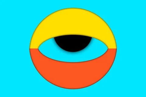 Eye New Best Unique Creative Logo Graphic Design Art Icon Symbol Shape Sign   Stock Illustration