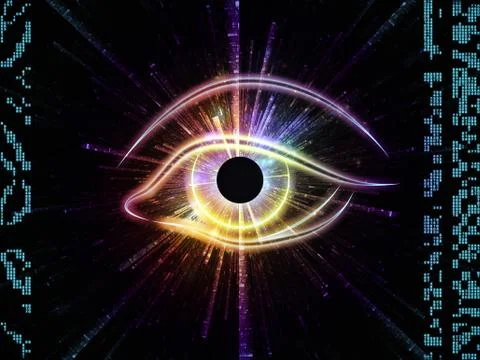 Eye of numbers Stock Illustration