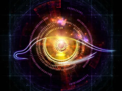 Eye of numbers Stock Illustration