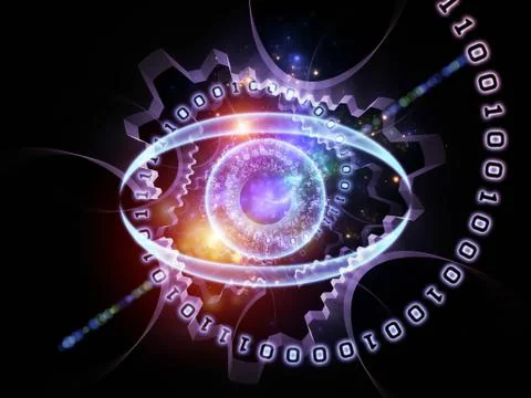 Eye of numbers Stock Illustration