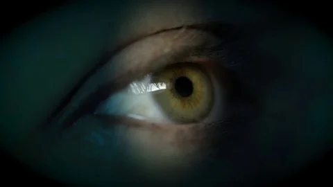 Eye out of the darkness Stock Footage 77292771
