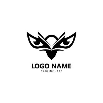 Eye owl logo design vector Stock Illustration