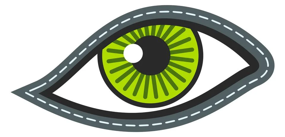 Eye patch. Female green iris. Trendy sticker Stockillustratie