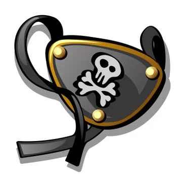 Eye patch isolated on white background. Vector cartoon close-up illustration. Stock Illustration