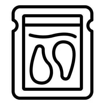 Eye patch pack icon outline vector. Beauty mask Illustrazione stock