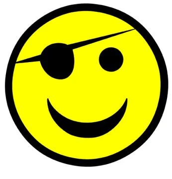 Eye Patch Smiley Stock Illustration