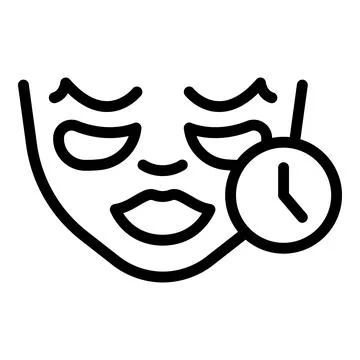 Eye patch time icon outline vector. Mask beauty Stock Illustration
