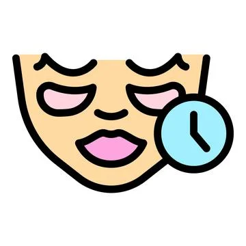 Eye patch time icon vector flat Stock Illustration