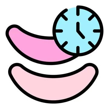 Eye patches time icon vector flat Stock Illustration