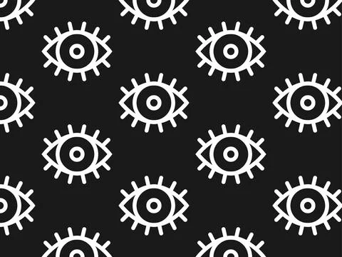 Eye pattern. Dark background. Vector illustration Stock Illustration