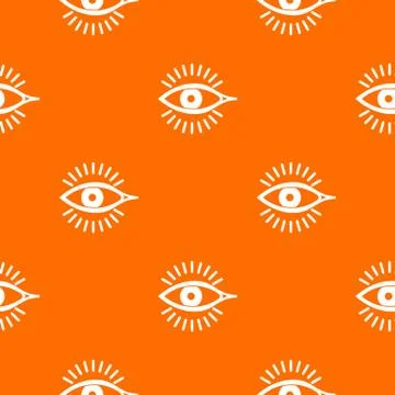 Eye pattern orange Stock Illustration