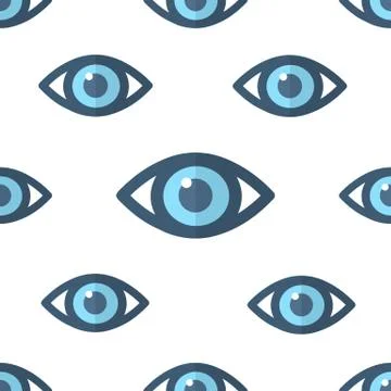 Eye pattern seamless vector design. Health science concept. Illustrazione stock