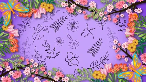Eye pleasing nature concept animation with waving flowers Stock Footage 265140984