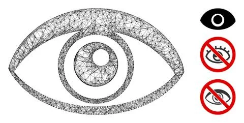 Eye Polygonal Web Vector Mesh Illustration Illustrazione stock