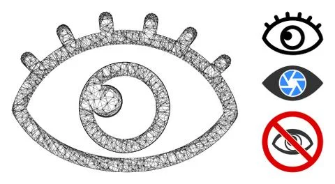 Eye Polygonal Web Vector Mesh Illustration Illustrazione stock