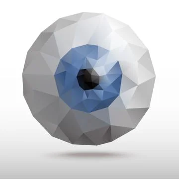 Eye from polygons Stock Illustration