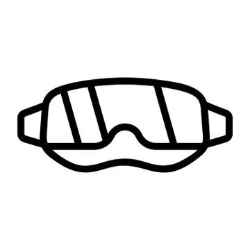 Eye protection icon vector glasses. Isolated contour symbol illustration Иллюстрация