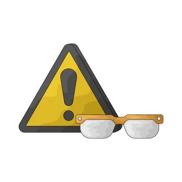 Eye Protection Warning illustration 스톡 일러스트