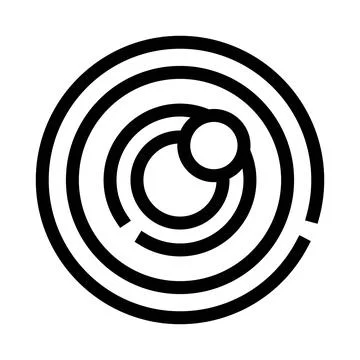 Eye pupil iris abstract cosmic orbit icon concept Stock Illustration