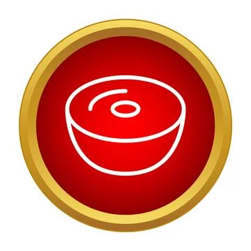 Eye pupil iris vision red icon Stock Illustration