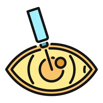 Eye receiving laser surgery for vision correction Stock Illustration