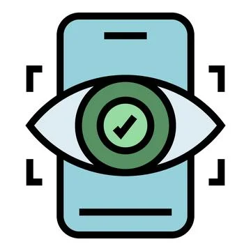 Eye recognition icon vector flat Ilustración de archivo