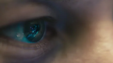 An Eye Reflection with a Screen in it Stock Footage 275144111