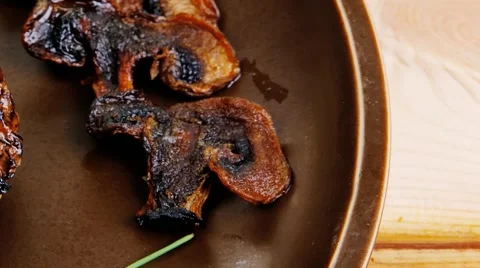 Eye ribs served on dish Vídeos de archivo 50414692