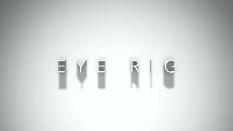 Eye rig 3D title animation with shadows on a white background Stock Footage 297388829