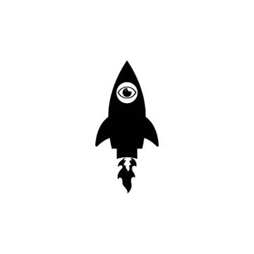 Eye rocket vector design template illustration 스톡 일러스트