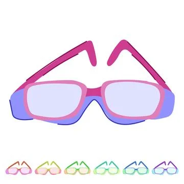 Eye safety goggles vector cartoon graphic Stock Illustration